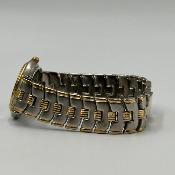 Berenger Watch Women Two Tone Silver Gold Mother of Pearl Dial New Battery 6.5" - Picture 9 of 14